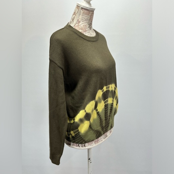 TREASURE & BOND Olive and yellow tie dye crew neck sweater size XL - Picture 6 of 12